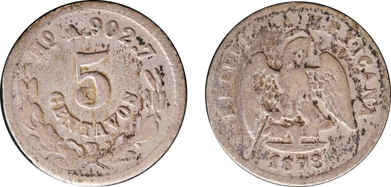 5 CENTAVOS HERMOSILLO (1878)