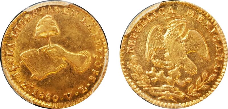 1/2 ESCUDO ZACATECAS (1860)