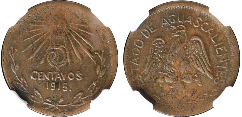 5 CENTAVOS AGUASCALIENTES (1915)
