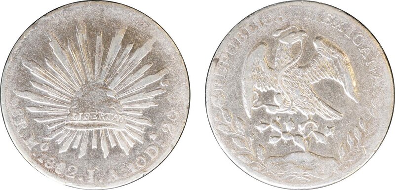 8 REALES HERMOSILLO (1882)