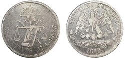 50 CENTAVOS ALAMOS (1880)