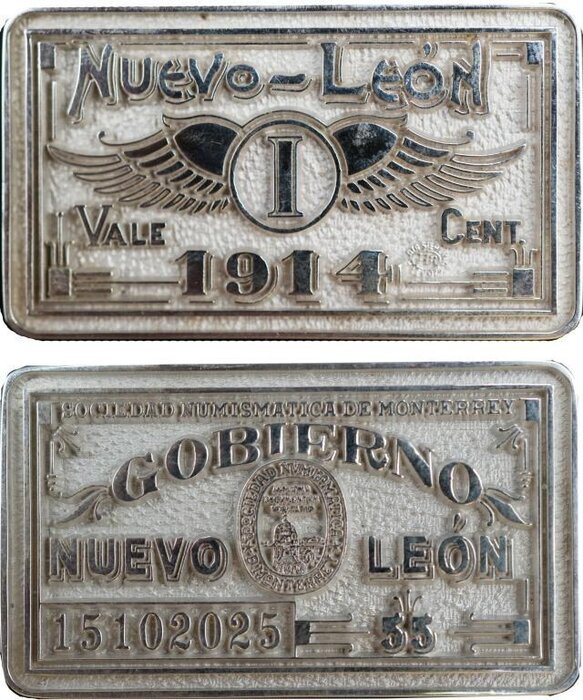 MEDALLA 55 ANV DE LA SOCIEDAD NUMISMATICA DE MONTERREY (2025)