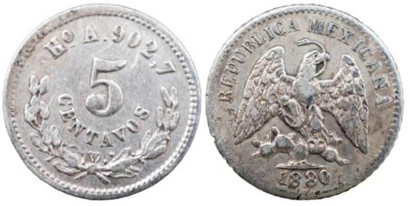 5 CENTAVOS HERMOSILLO (1880)