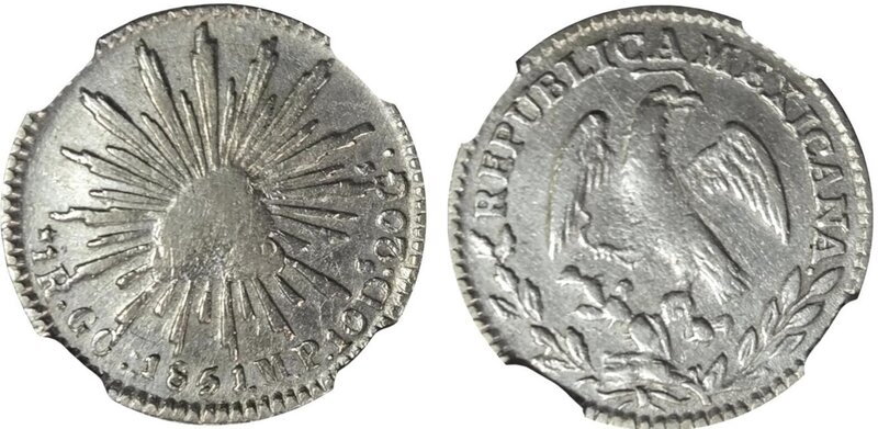 1 REAL DE GUADALUPE Y CALVO (1851)