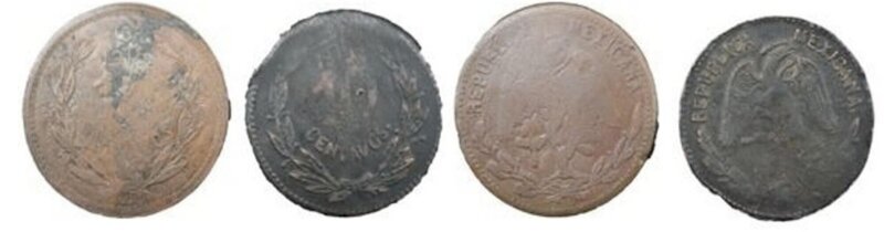2 PIEZAS DE 10 CENTAVOS (1915)