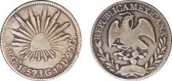 4 REALES DE GUADALAJARA (1857/6)
