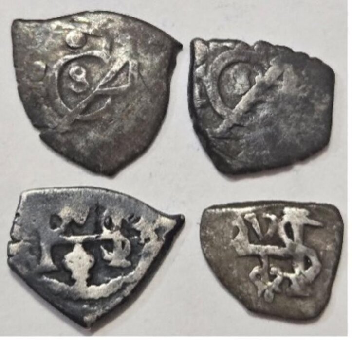 LOTE DE 4 PIEZAS DE 1/2 REAL