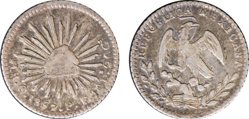 1 REAL DE GUANAJUATO (1857/6)