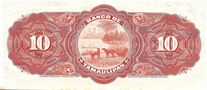 10 PESOS DE BANCO DE TAMAULIPAS