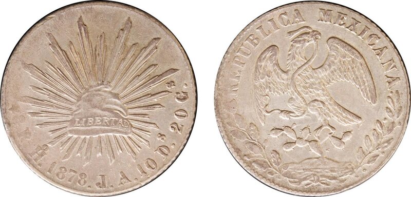 8 REALES HERMOSILLO (1878)
