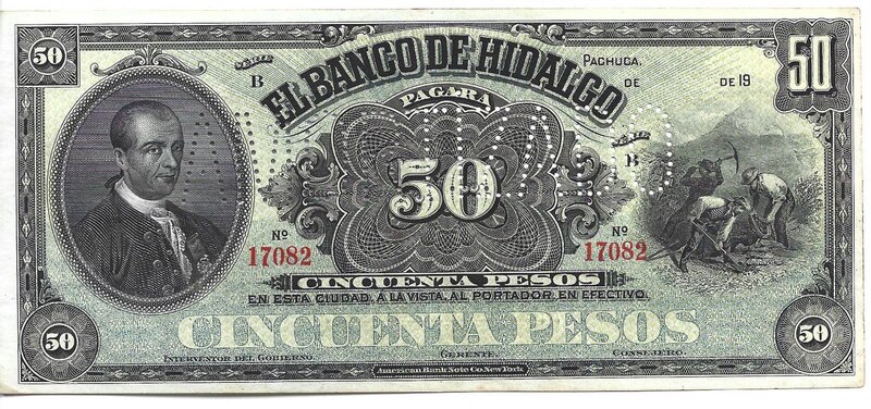 50 PESOS BANCO DE HIDALGO