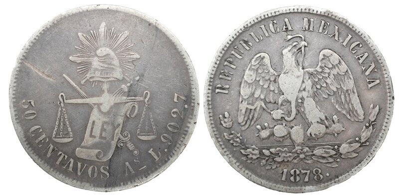 50 CENTAVOS ALAMOS (1878)