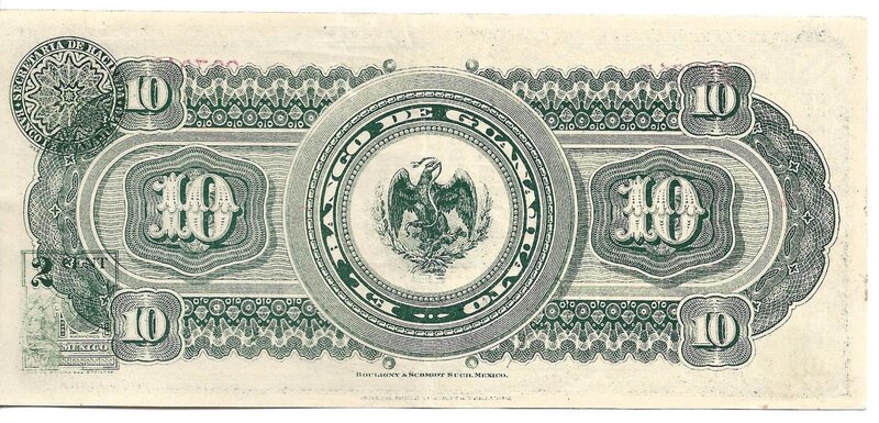 10 PESOS BANO DE GUANAJUATO (1914)