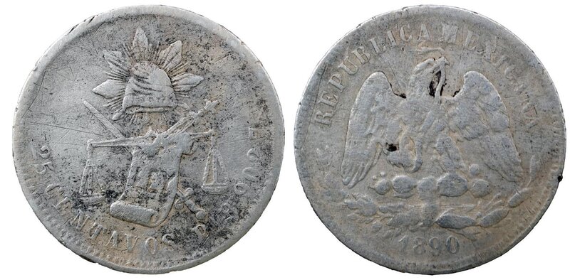 25 CENTAVOS SAN LUIS POTOSI (1890)