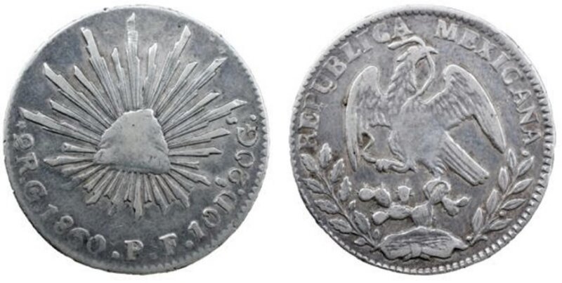 2 REALES DE GUANAJUATO (1860/59)