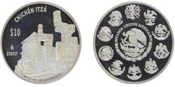 10 PESOS 2 ONZAS SRIE CHICHENITZA TEMPLO DE LOS GUERREROS (2012)