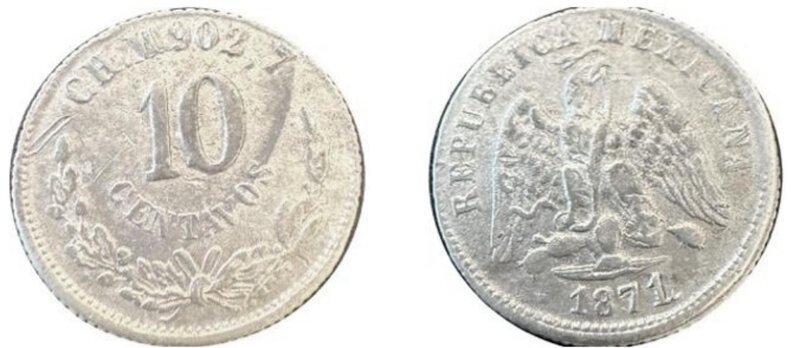 10 CENTAVOS CHIHUAHUA (1871)