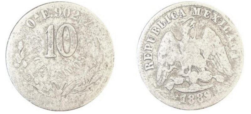 10 CENTAVOS OAXACA (1889)