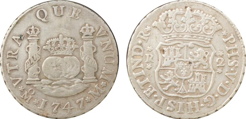 2 REALES FELIPE V (1747)