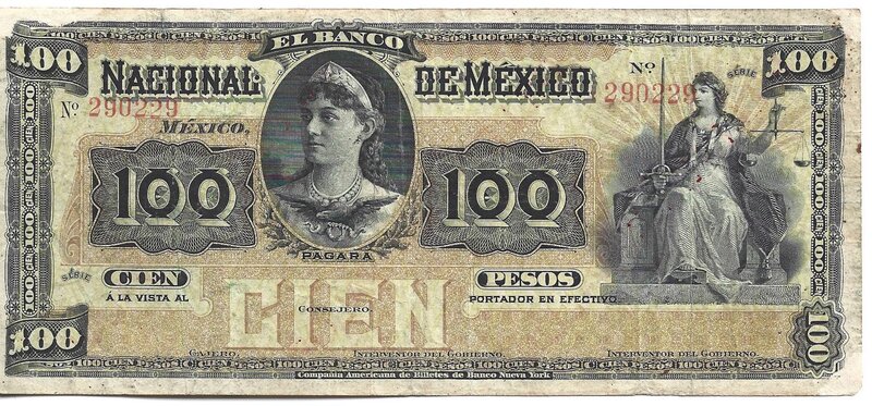 100 PESOS BANCO NACIONAL DE MEXICO
