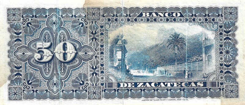 50 PESOS BANCO DE ZACATECAS