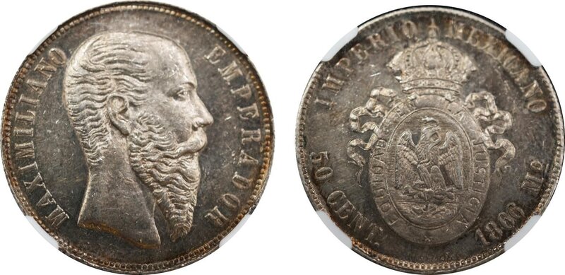 50 CENTAVOS 1865 (1866)