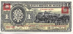 1 PESO BANCO ORIENTAL DE MEXICO (1914)