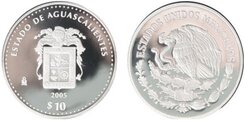 10 PESOS AGUASCALIENTES (2005)
