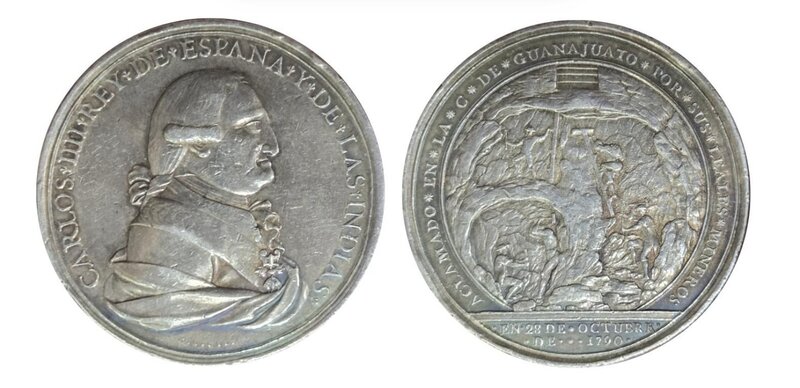 GUANAJUATO LOS MINEROS PLATA (1790)