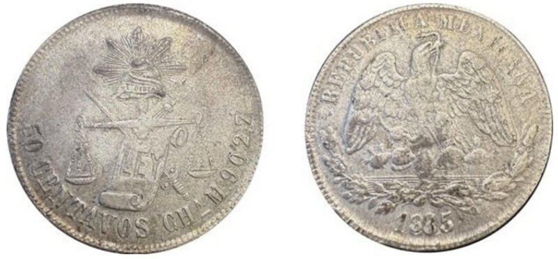 50 CENTAVOS CHIHUAHUA (1885)