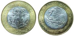 3 MONEDAS DE 20 PESOS BIMETALICA (2014)