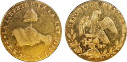 4 ESCUDOS ZACATECAS (1862)