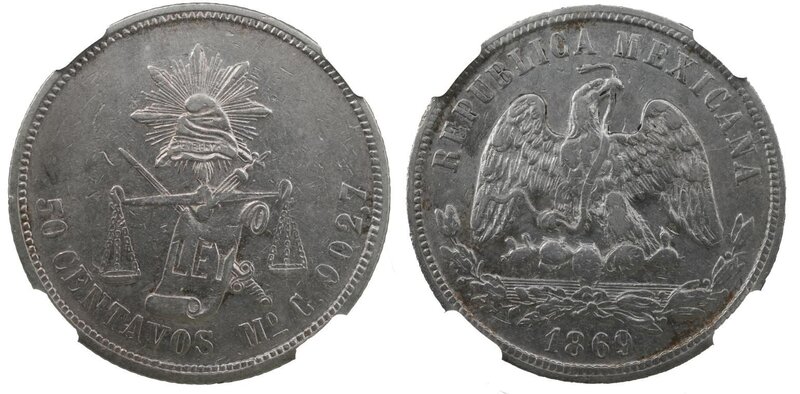 50 CENTAVOS MEXICO (1869)