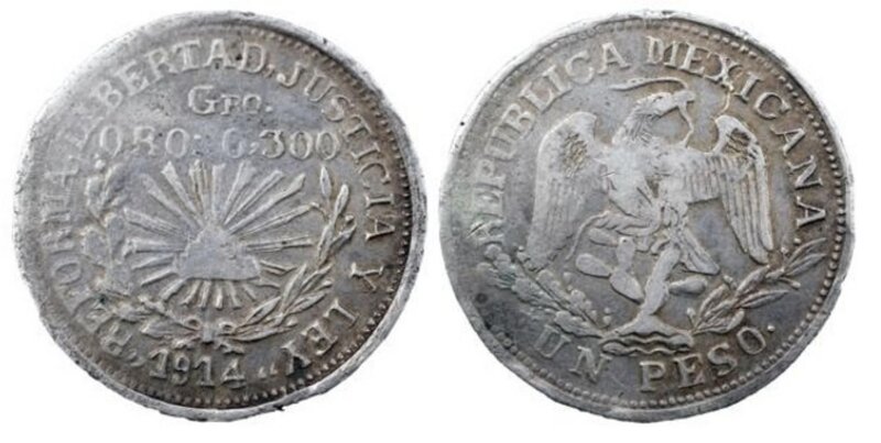 1 PESO GUERRERO (1914)