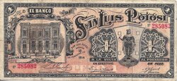 1 PESO BANCO DE SAN LUIS POTOSI (1914)