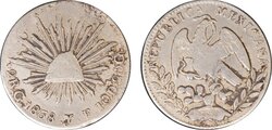 2 REALES DE GUANAJUATO (1868/57)