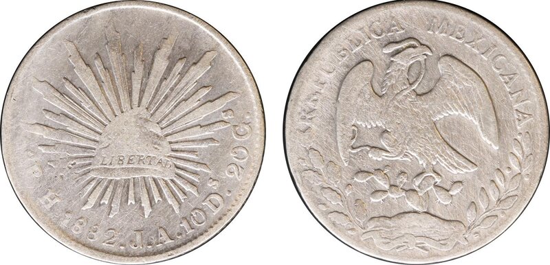 8 REALES HERMOSILLO (1882)