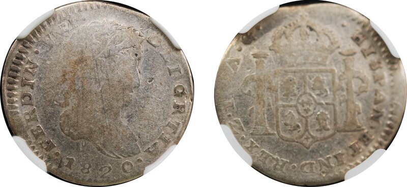 1 REAL DE ZACATECAS (1820)