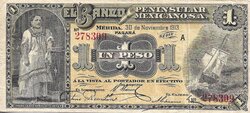 1 PESO PENINSULAR MEXICANO (1913)