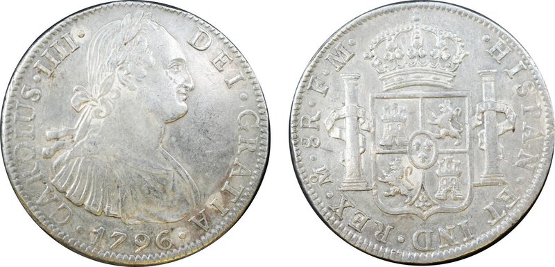 8 REALES CARLOS IV (1796)