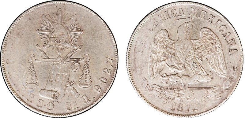1 PESO ZACATECAS (1872)