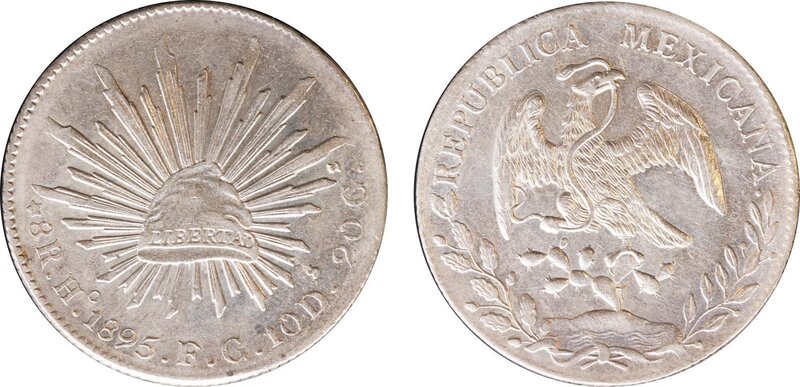 8 REALES HERMOSILLO (1895)