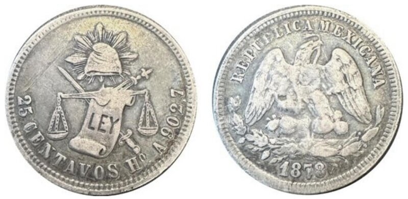 25 CENTAVOS HERMOSILLO (1878)