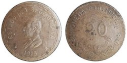 20 CENTAVOS OAXACA (1915)